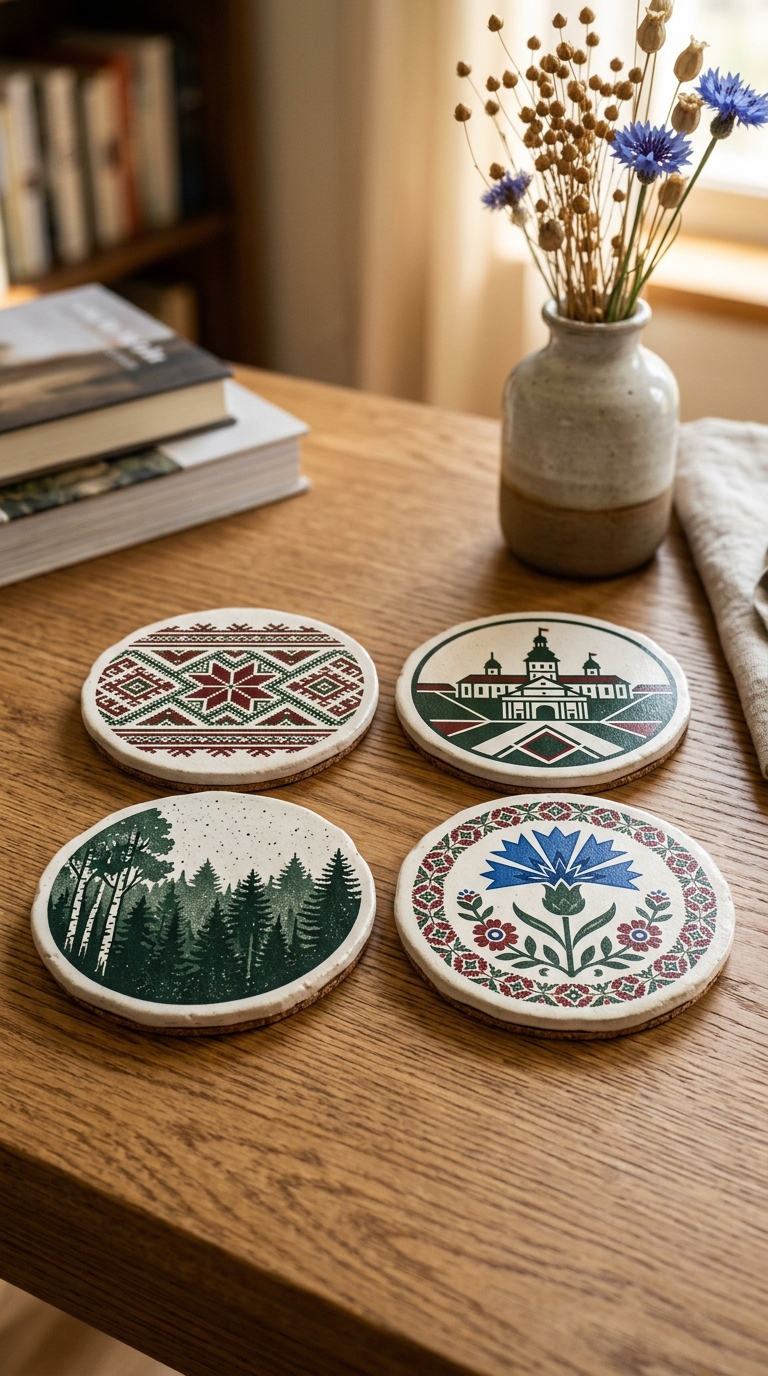 Belarus Pattern Coasters